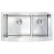 ANZZI ELYSIAN Series Farmhouse Stainless Steel 33 in. 0-Hole Double Bowl Kitchen Sink