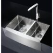 ANZZI ELYSIAN Series Farmhouse Stainless Steel 33 in. 0-Hole Double Bowl Kitchen Sink