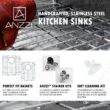 ANZZI ELYSIAN Series Farmhouse Stainless Steel 33 in. 0-Hole Double Bowl Kitchen Sink
