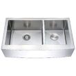 ANZZI ELYSIAN Series Farmhouse Stainless Steel 33 in. 0-Hole Double Bowl Kitchen Sink