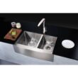 ANZZI ELYSIAN Series Farmhouse Stainless Steel 33 in. 0-Hole Double Bowl Kitchen Sink