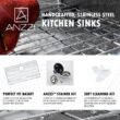 ANZZI ELYSIAN Series Farmhouse Stainless Steel 36 in. 0-Hole Single Bowl Kitchen Sink