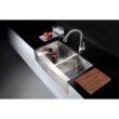 ANZZI ELYSIAN Series Farmhouse Stainless Steel 36 in. 0-Hole Double Bowl Kitchen Sink