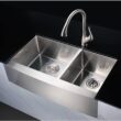 ANZZI ELYSIAN Series Farmhouse Stainless Steel 36 in. 0-Hole Double Bowl Kitchen Sink