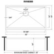 Ruvati RVH8300 32 in. Single Bowl Undermount 16-Gauge Stainless Steel Ledge Kitchen Sink with Sliding Accessories