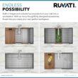 Ruvati RVH8350 16-Gauge Stainless Steel 33 in. 50/50 Double Bowl Undermount Workstation Kitchen Sink with Accessories