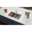Ruvati RVH8350 16-Gauge Stainless Steel 33 in. 50/50 Double Bowl Undermount Workstation Kitchen Sink with Accessories
