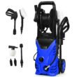 Costway 2030 PSI 1.7 GPM 1800-Watt Electric Pressure Washer Cleaner with Hose Reel in Blue