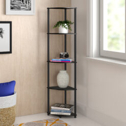 Delrosario 11.6'' W Plastic Corner Bookcase