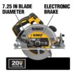 DEWALT DCS570BW205 20V MAX XR Cordless Brushless 7-1/4 in. Circular Saw and (1) 20V MAX XR Premium Lithium-Ion 5.0Ah Battery