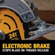 DEWALT DCS573BW606 20V MAX Cordless Brushless 7-1/4 in. Circular Saw with FLEXVOLT Advantage and (1) FLEXVOLT 6.0Ah Battery