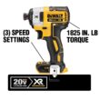 DEWALT DCF887P1 20V MAX XR Cordless Brushless 3-Speed 1/4 in. Impact Driver with (1) 20V 5.0Ah Battery and Charger