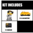 DEWALT 20V MAX XR Cordless Brushless Jigsaw, (1) 20V MAX Compact Lithium-Ion 3.0Ah Battery, and 12V-20V MAX Charger