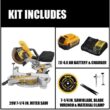 DEWALT DCS361M1 20V MAX Cordless 7-1/4 in. Sliding Miter Saw with (1) 20V Battery 4.0Ah