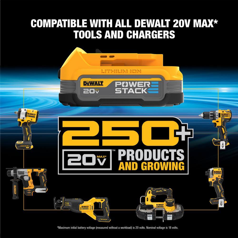 DEWALT DCS377BWP034C ATOMIC 20V MAX Cordless Brushless Compact 1-3/4 in. Bandsaw and 20V POWERSTACK Compact Battery Starter Kit DEWALT DCS377BWP034C ATOMIC 20V MAX Cordless Brushless Compact 1-3/4 in. Bandsaw and 20V POWERSTACK Compact Battery Starter Kit - Image 13