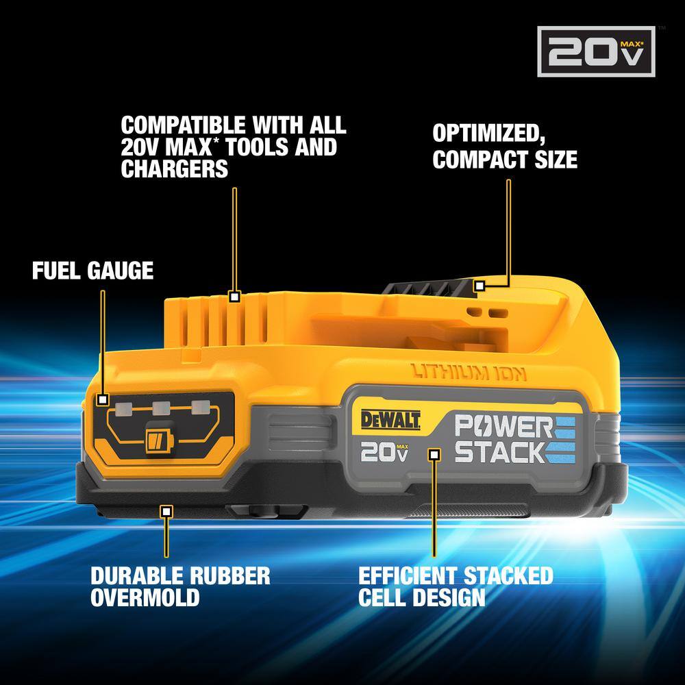 DEWALT DCS377BWP034C ATOMIC 20V MAX Cordless Brushless Compact 1-3/4 in. Bandsaw and 20V POWERSTACK Compact Battery Starter Kit DEWALT DCS377BWP034C ATOMIC 20V MAX Cordless Brushless Compact 1-3/4 in. Bandsaw and 20V POWERSTACK Compact Battery Starter Kit - Image 8
