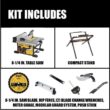 DEWALT 15 Amp Corded 8-1/4 in. Compact Jobsite Table Saw and Compact Table Saw Stand