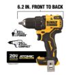 DEWALT ATOMIC 20V MAX Cordless Brushless Compact 1/2 in. Drill/Driver, (2) 20V 1.3Ah Batteries, Charger and Bag