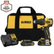 DEWALT DCD708C2WWAMF30 ATOMIC 20V MAX Cordless Brushless Compact 1/2 in. Drill/Driver Kit and MAXFIT Screwdriving Set with Sleeve (30 Piece)