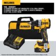DEWALT DCD800P1 20V MAX XR Lithium-Ion Cordless Compact 1/2 in. Drill/Driver Kit, 20V MAX 5.0Ah Battery, and Charger