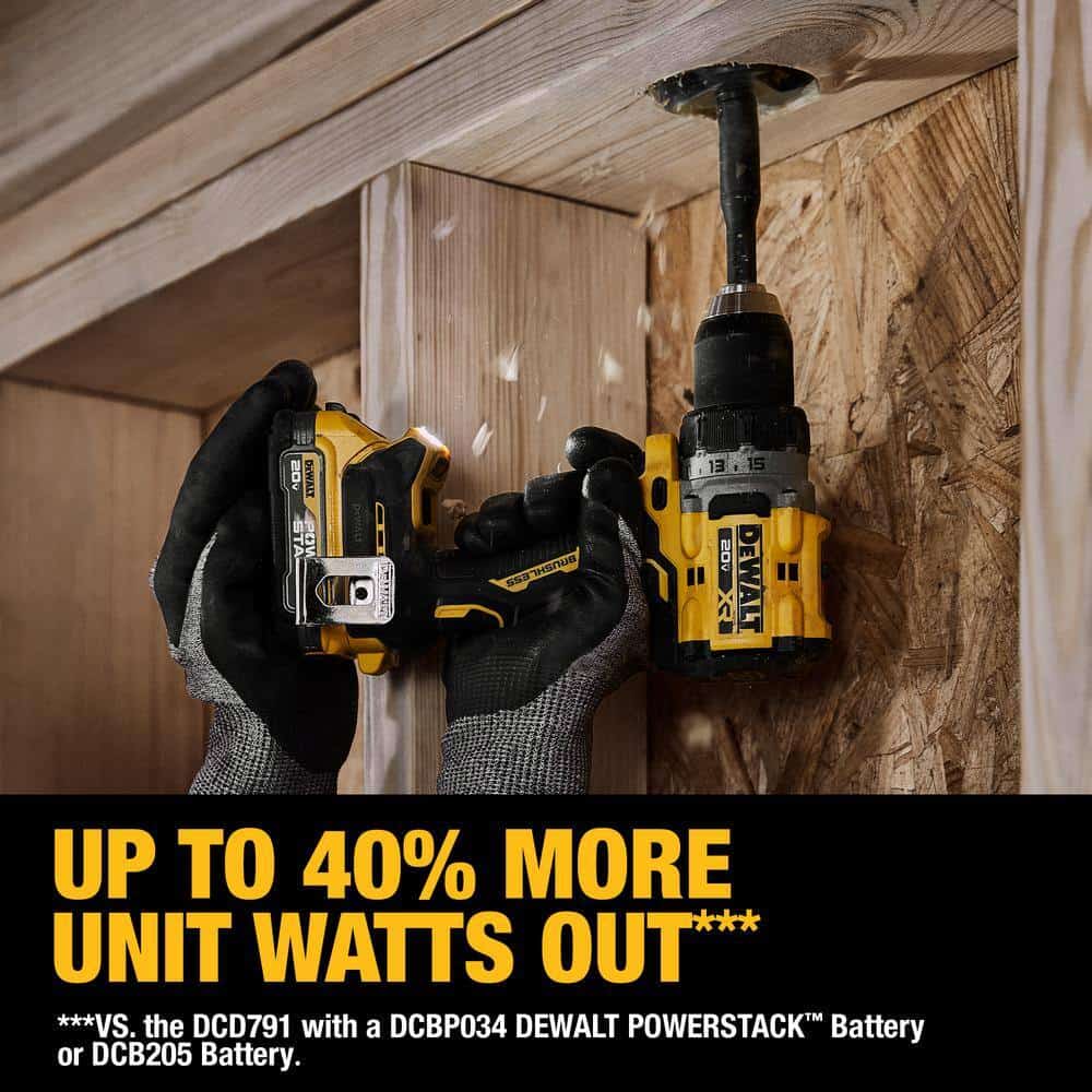 DEWALT DCD800P1WDCS354 20V MAX XR Lithium-Ion Cordless Compact 1/2 in. Drill/Driver Kit with ATOMIC Cordless Brushless Oscillating Multi-Tool DEWALT DCD800P1WDCS354 20V MAX XR Lithium-Ion Cordless Compact 1/2 in. Drill/Driver Kit with ATOMIC Cordless Brushless Oscillating Multi-Tool - Image 7