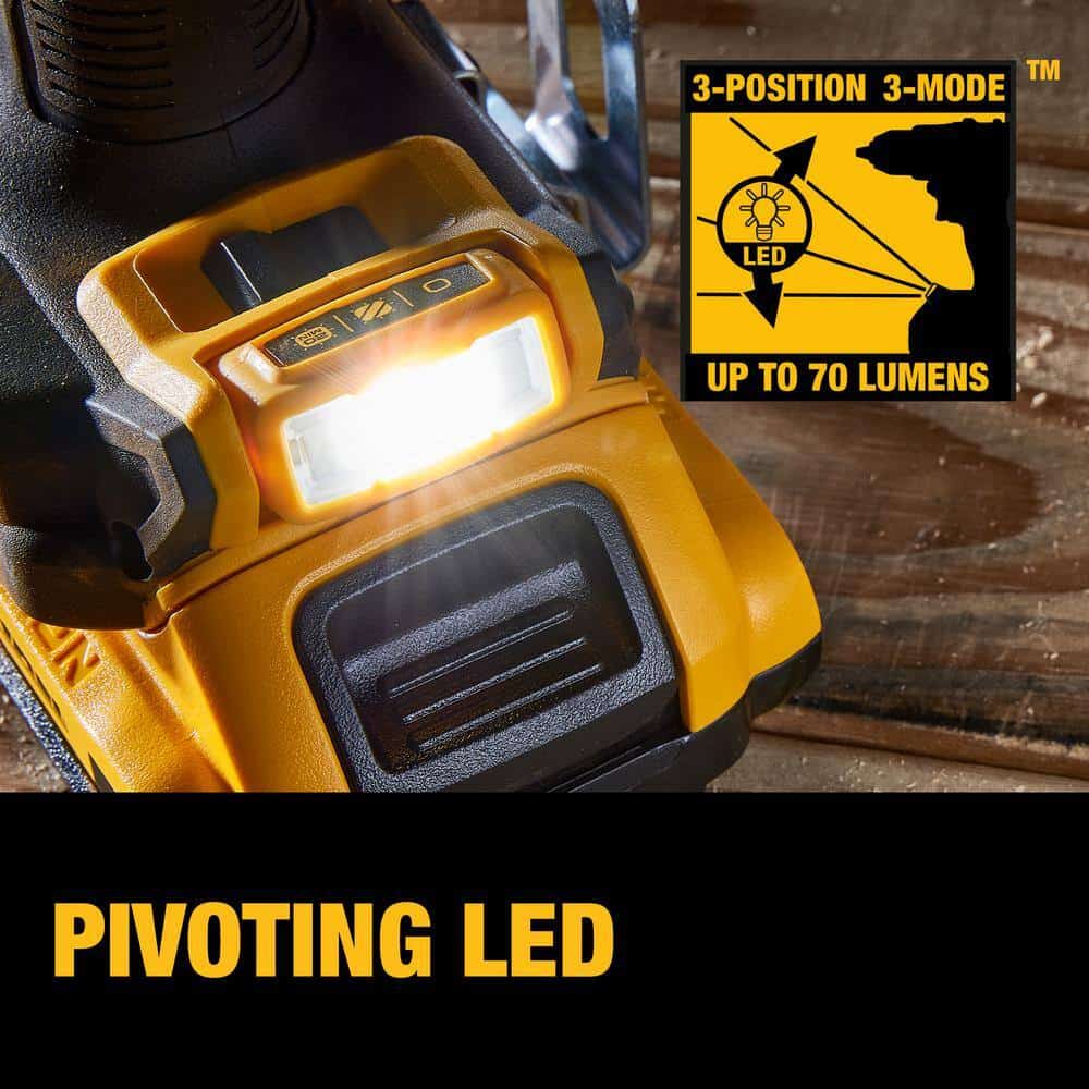 DEWALT DCD800P1WDCS354 20V MAX XR Lithium-Ion Cordless Compact 1/2 in. Drill/Driver Kit with ATOMIC Cordless Brushless Oscillating Multi-Tool DEWALT DCD800P1WDCS354 20V MAX XR Lithium-Ion Cordless Compact 1/2 in. Drill/Driver Kit with ATOMIC Cordless Brushless Oscillating Multi-Tool - Image 9
