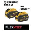 DEWALT DCB609-2 FLEXVOLT 20V/60V MAX Lithium-Ion 9.0Ah Battery Pack (2 Pack)