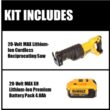 DEWALT DCS380BWDCB204 20V MAX Cordless Reciprocating Saw and (1) 20V MAX XR Premium Lithium-Ion 4.0Ah Battery