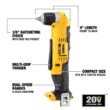 DEWALT DCD740B 20V MAX Cordless 3/8 in. Right Angle Drill/Driver (Tool Only) DEWALT DCD740B 20V MAX Cordless 3/8 in. Right Angle Drill/Driver (Tool Only)