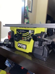 RYOBI PBLTS01K ONE+ HP 18V Brushless Cordless 8-1/4 in. Compact Portable Jobsite Table Saw Kit with (2) 4.0 Ah Batteries and Charger