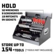 Powerbuilt 240111 26 in. Rapid Box Portable Slant Front Tool Box - Gray