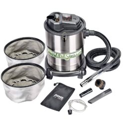 PowerSmith PAVC102 10 Amp 4 Gal. All-In-One Wheeled Ash/Shop Vacuum with 10' Hose, Pellet Hose, 3 Adapters with Bag and 2 Filters