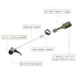 Green Machine GMST6200-A 62V Cordless Battery 16in. String Trimmer Cut Swath Brushless Motor with Auto-wind spool and 2.5 Ah Battery and Charger