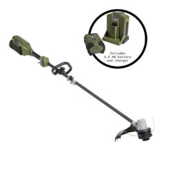 Green Machine 62V 16 in. Cordless Carbon Fiber Shaft String Trimmer Brushless motor and Auto-Wind spool with 2.5AH Battery and Charger