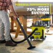RYOBI RY40WD01B-RY124050VNM 40V 10 Gal. Cordless Wet/Dry Vacuum with 40V HP Brushless EZClean 600 PSI Power Cleaner (Tools Only)