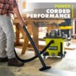RYOBI RY40WD01K-RY124050VNM 40V 10 Gal. Cordless Wet/Dry Vacuum with 40V HP Brushless EZClean 600 PSI Power Cleaner, 4.0 Ah Battery, and Charger