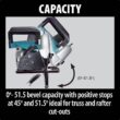 Makita 5477NB 15 Amp 7-1/4 in. Corded Hypoid Circular Saw with 51.5 degree Bevel Capacity and 24T Carbide Blade Makita 5477NB 15 Amp 7-1/4 in. Corded Hypoid Circular Saw with 51.5 degree Bevel Capacity and 24T Carbide Blade