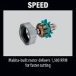 Makita 12V max CXT Lithium-Ion Cordless 3-3/8 in. Circular Saw Kit, Case (2.0Ah)