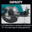 Makita 12V max CXT Lithium-Ion Cordless 3-3/8 in. Circular Saw Kit, Case (2.0Ah)