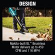 Makita XBU03SM1 116 MPH 459 CFM 18-Volt LXT Lithium-Ion Brushless Cordless Blower Kit