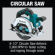 Makita XT613X1 18-Volt LXT Lithium-Ion Cordless 6-Piece Combo Kit (Driver-Drill/Impact Driver/Circular Saw/Multi-Tool/Radio/Light) 3.0A