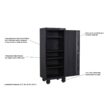 Husky H27LOCKER4 Heavy-Duty 27.5 in. 4-Shelf Matte Black Rolling Side Tool Locker