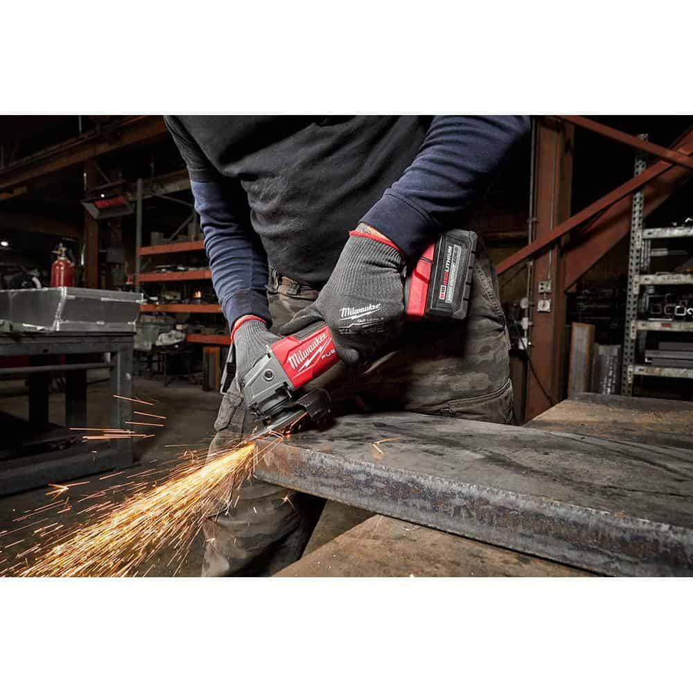 Milwaukee 2880-20-48-11-1850 M18 FUEL 18V Lithium-Ion Brushless Cordless 4-1/2 in. ./5 in. Grinder with Paddle Switch with (1) 5.0 Ah Battery Milwaukee 2880-20-48-11-1850 M18 FUEL 18V Lithium-Ion Brushless Cordless 4-1/2 in. ./5 in. Grinder with Paddle Switch with (1) 5.0 Ah Battery - Image 7