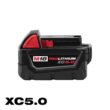 Milwaukee 2880-20-48-11-1850 M18 FUEL 18V Lithium-Ion Brushless Cordless 4-1/2 in. ./5 in. Grinder with Paddle Switch with (1) 5.0 Ah Battery Milwaukee 2880-20-48-11-1850 M18 FUEL 18V Lithium-Ion Brushless Cordless 4-1/2 in. ./5 in. Grinder with Paddle Switch with (1) 5.0 Ah Battery