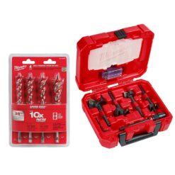 Milwaukee 48-13-0400-49-22-5100 SPEED FEED Auger Wood Drilling Bit Set with Switch Blade Plumber's Kit (9-Piece)