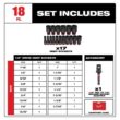 Milwaukee 48-89-4631-49-66-7093 SHOCKWAVE Impact Duty Titanium Drill Bit Set W/1/2 in. Drive SAE Deep Well Impact Socket Set (41-Piece)