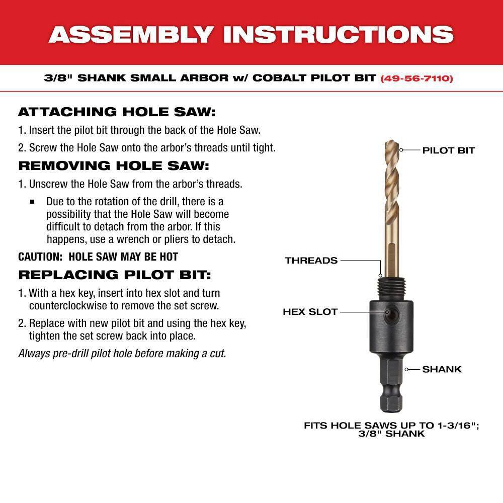 Milwaukee 49-22-4105 Hole Dozer Electricians Bi-Metal Hole Saw Set (19-Piece) Milwaukee 49-22-4105 Hole Dozer Electricians Bi-Metal Hole Saw Set (19-Piece) - Image 6