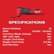 Milwaukee 2551-22-2526-20-3404-20 M12 FUEL SURGE 12V Lithium-Ion Brushless Cordless 1/4 in. Impact Driver Compact Kit Multi-Tool & 1/2 in. Hammer Drill