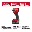 Milwaukee 2953-22 M18 FUEL 18V Lithium-Ion Brushless Cordless 1/4 in. Hex Impact Driver Kit with Two 5.0Ah Batteries Charger Hard Case