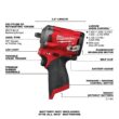 Milwaukee 2554-20-2567-20 M12 FUEL 12V Lithium-Ion Brushless Cordless Stubby 3/8 in. Impact Wrench with 3/8 in. High Speed Ratchet